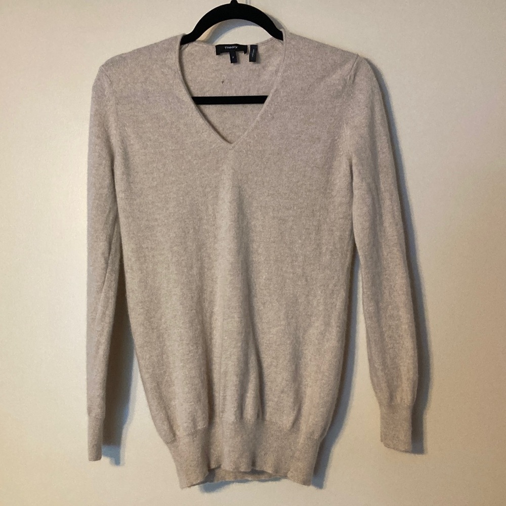 Theory Tan Colored Cashmere Sweater